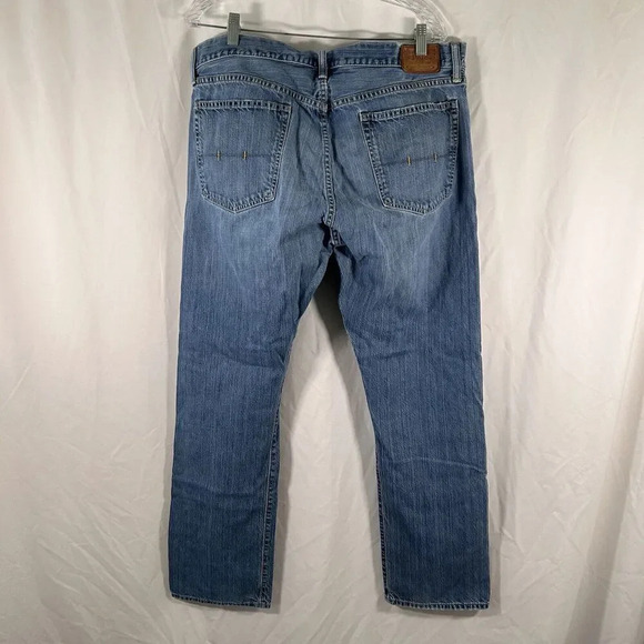 Polo Ralph Lauren Jeans Men's 36x32 Light Wash Blue Denim 100% Cotton Button Zip - Picture 8 of 13
